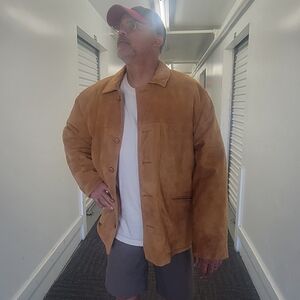 Men's Classic Tan Suede Jacket